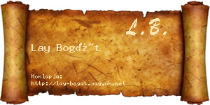 Lay Bogát névjegykártya